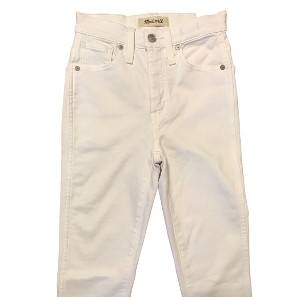 NWT Madewell 10” high rise skinny white jeans 23 - Picture 4 of 6